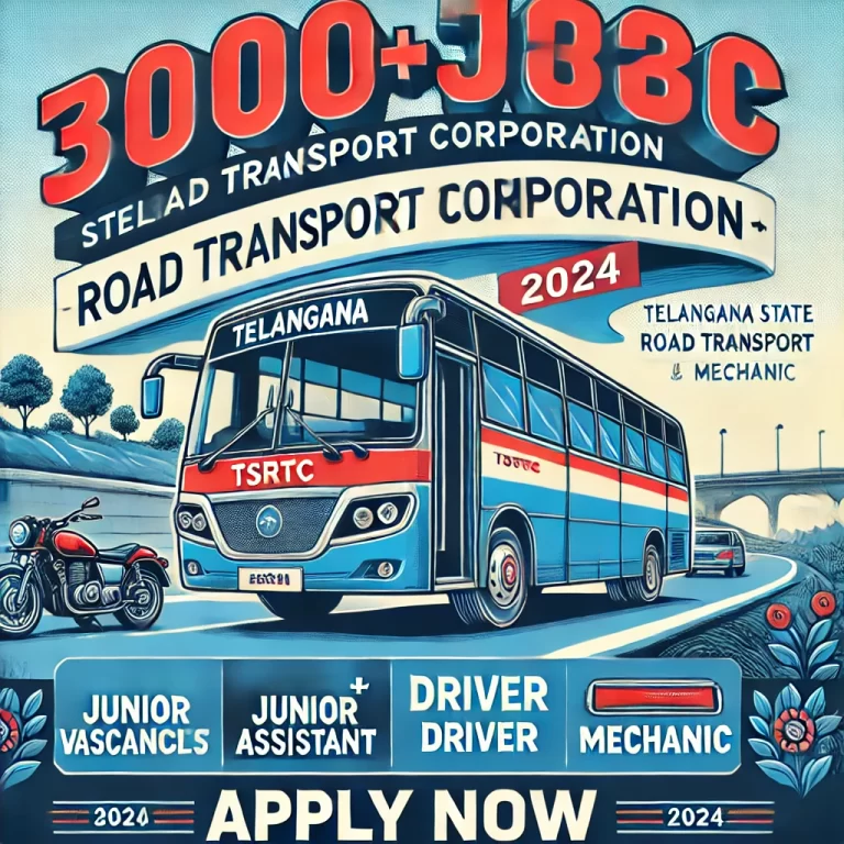 TGSRTC Recruitment Notification 2024 3000+ Jobs